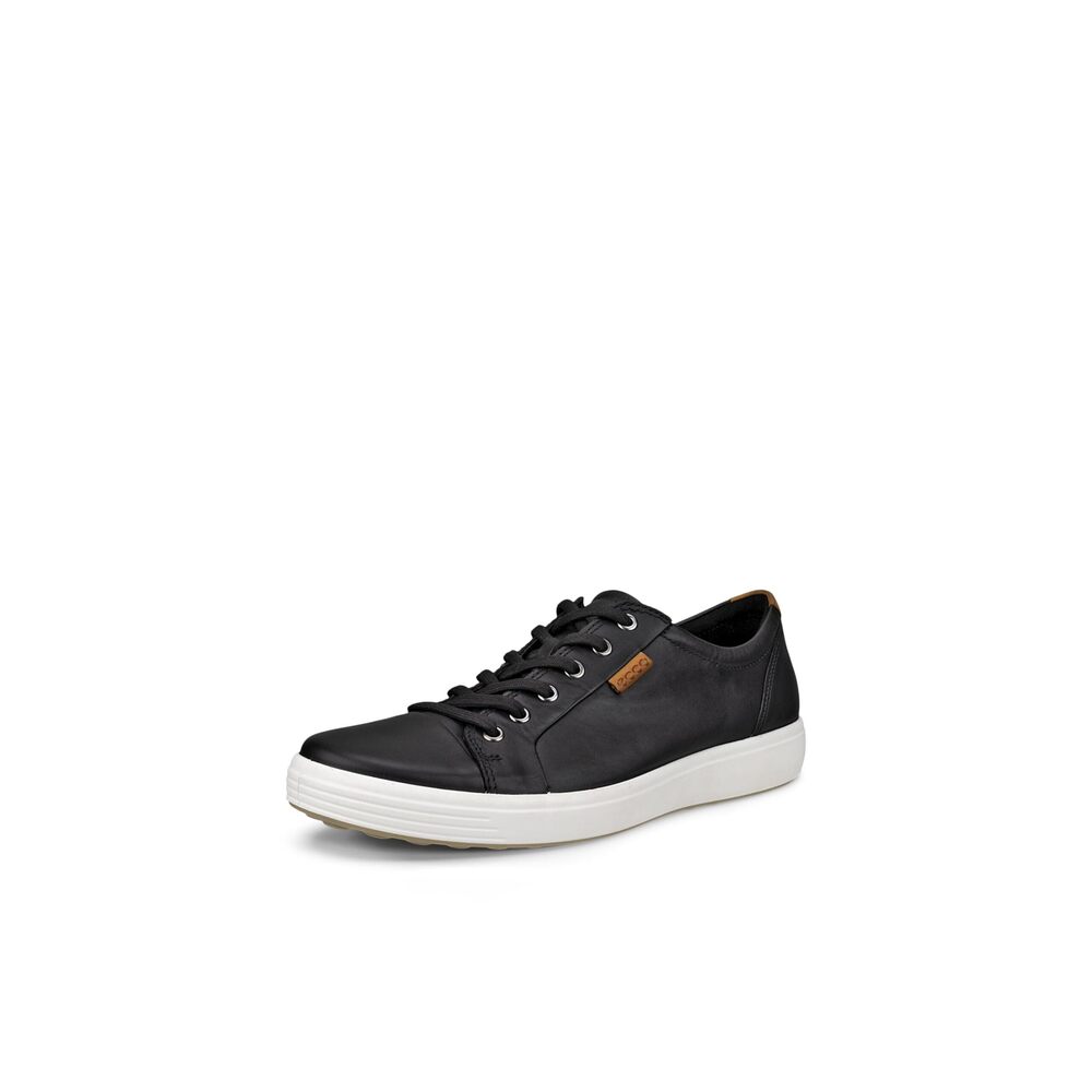 ECCO MEN'S SOFT 7 SNEAKER, BLACK, 12-12.5